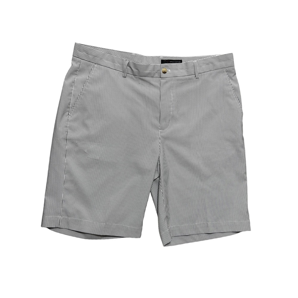 Greg‎ Norman Mens Golf Shorts 38 Gray Stripe Performance Lightweight Flat Front